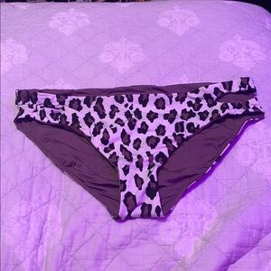 No Boundaries Purple Leopard Bikini Bottom